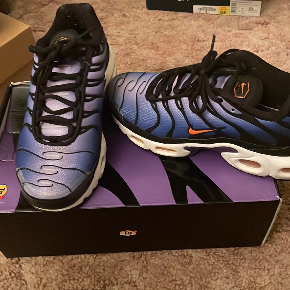Purple Nike sneakers